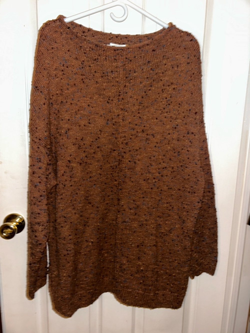 J. Jill Brown Speckled Knit Sweater